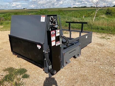 skid steer mounted bale processor